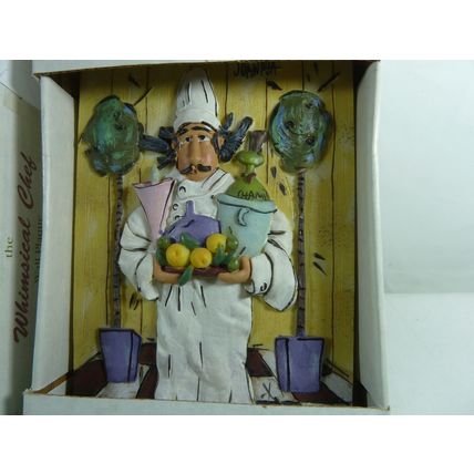 The Whimsical Chef Wall Plaque, by Joanna, Lot 2, NEW*