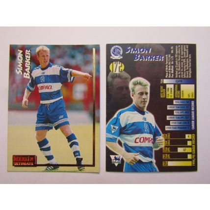 172. Simon Barker - Q.P.R - Merlin Ultimate P. L 1995/96 Football Card (ef1)