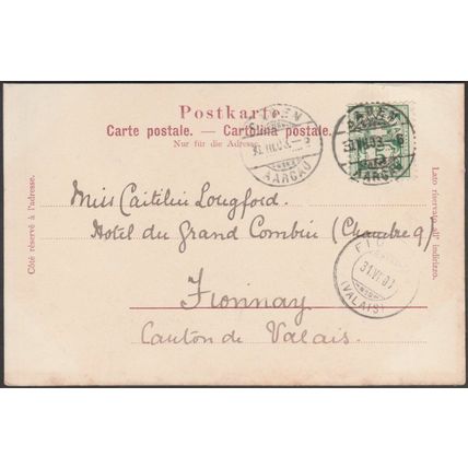 Baden mit Landvogteischloss, 1903 - Emil Götz AK
