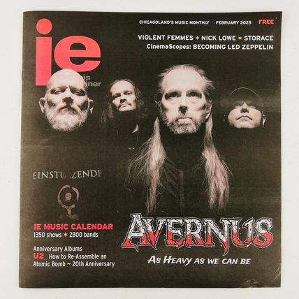 Illinois Entertainer February 2025 AVERNUS Cover plus Local Guide