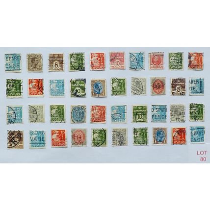 DENMARK STAMPS - VARIOUS DENOMINATIONS. LOT 80. (see description)