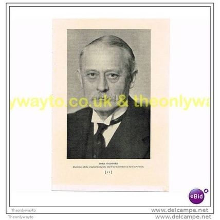 LORD GAINFORD, V-CHAIRMAN, BBC, 1933, Book Illustration