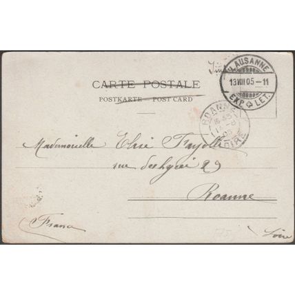 Vue sur la Cité et la Cathédrale, Lausanne, 1905 - Comptoir de Phototypie CPA