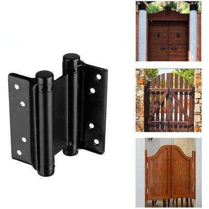 Stainless Steel Door Swing Hinge,4 Pack 4Inch Black Matte Self Closing Double Ac