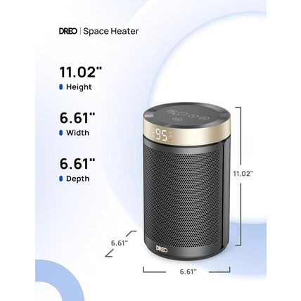 Dreo Space Heater, Portable Electric Heaters for Indoor Use with Thermostat and