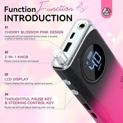 SAVILAND Professional Nail Drill for Acrylics: 2024 High Tech 40000RPM Electric