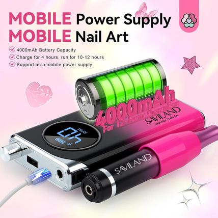 SAVILAND Professional Nail Drill for Acrylics: 2024 High Tech 40000RPM Electric