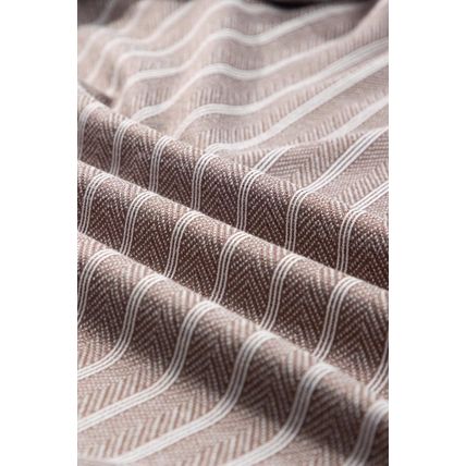 Gray Textured Knit Colorblock Striped Henley Hooded Top