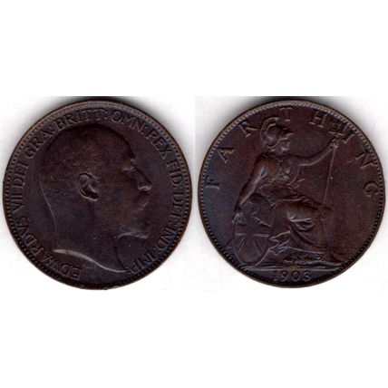 Great Britain. Edward VII. Farthing 1903. dy23570