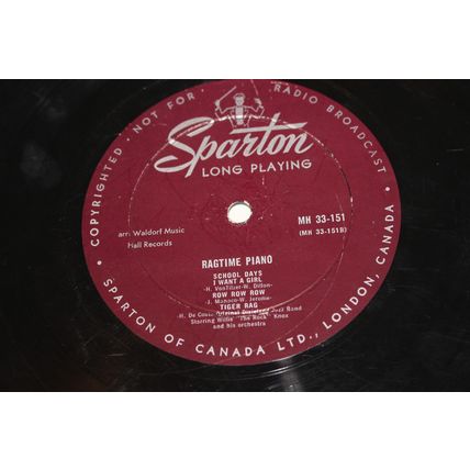 Willie "The Rock" Knox Canadien Import 10" LP RECORD ONLY-RAGTIME PIANO
