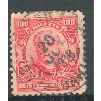 Brazil 1906 - SG264 - 100rs red - Wandendkolk portrait - used