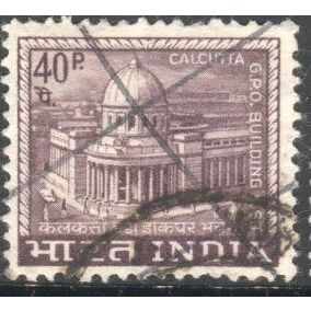 India 1965 - SG 513 - 40p purple - Calcutta G.P.O. Building - used