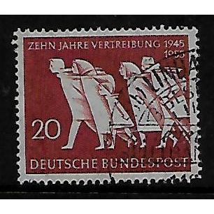 GERMANY 1955 20pf RED REFUGEES SG1141 FINE USED