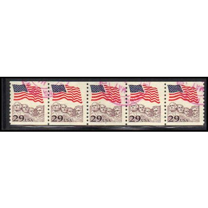Used 2523 29c U.S. Flag Fine PNC 7/5 PA3004