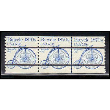 1901a 5.9c Bicycle Very Fine MNH Dry Gum PNC 3/3 PA2327