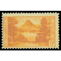 748 9c Glacier National Park Barely Clears MNH M07453