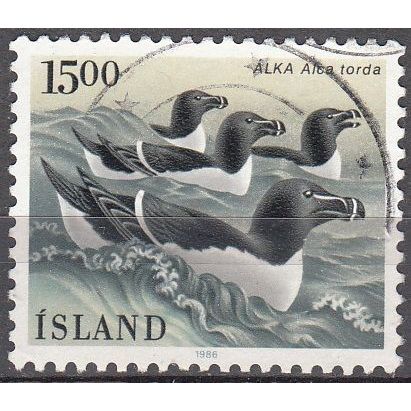 Island 1986 Michel 647 O Cote (2013) 0.60 Euro Oiseau Petit Pingouin Cachet rond