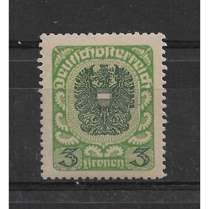 Austria.SG406 3k Republican Arms (Black and Green).Mounted Mint.Aug22