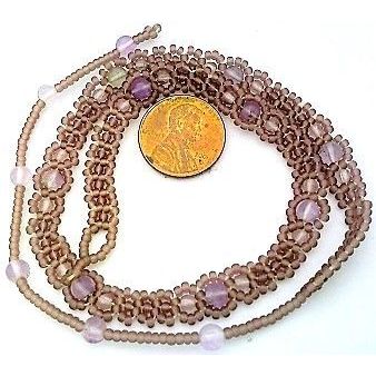 Pale Amethyst Beaded Daisy Chain Gemstone Choker Necklace
