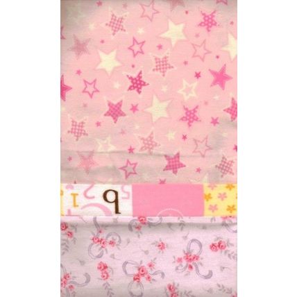 Pillowcase Homecrafted Kids & Critters Pink Star w/Lilac Roses 121159PC