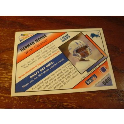 1991 Pacific, 7-Rc Cards, HERMAN MOORE Rc, Lions #580