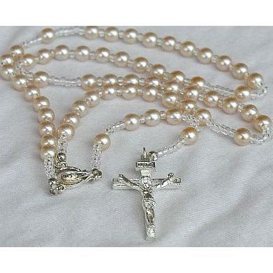 White pearls Rosary B