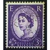 GB 1954 3d purple used SG520