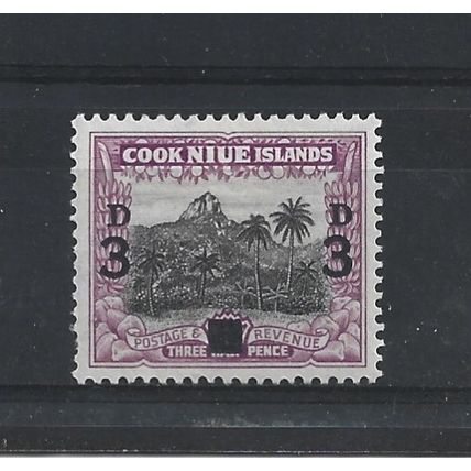 Niue.SG78 3d on 1 1/2d Tropical Landscape.Mounted Mint.Feb25