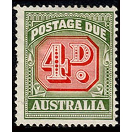 Australia 1958 Postage Due 4D MNG Stamp No wmk