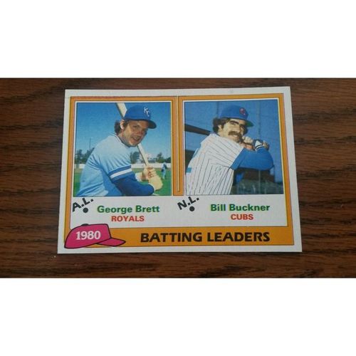 1981 Topps Card # 001 1980 Batting Leaders Excellent (5) Brett & Buckner