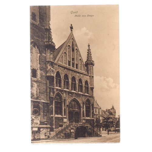 HALLE AUX DRAPS, GAND, BELGIUM unused vintage postcard /