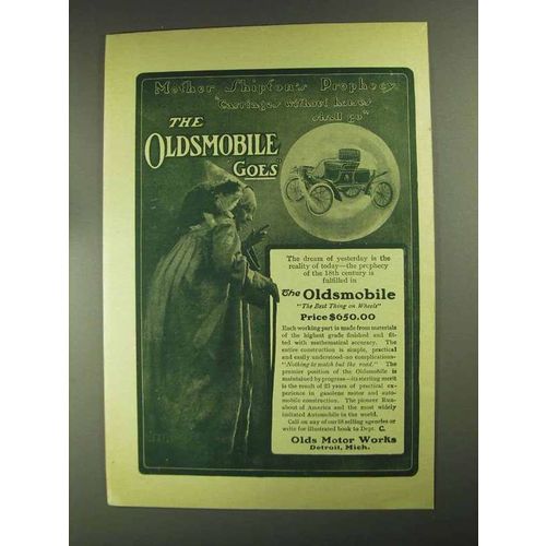 1903 Oldsmobile Car Ad - Mother Shipfon's Prophecy