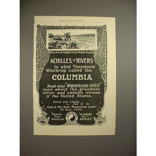 1903 Northern Pacific Railway Ad - Achilles of Rivers