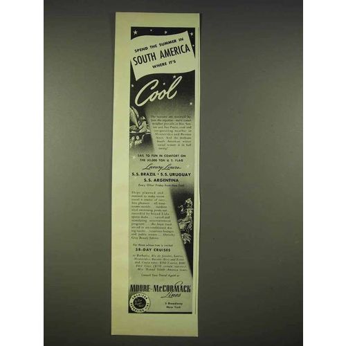 1940 Moore-McCormack Lines Cruise Ad - It's Cool