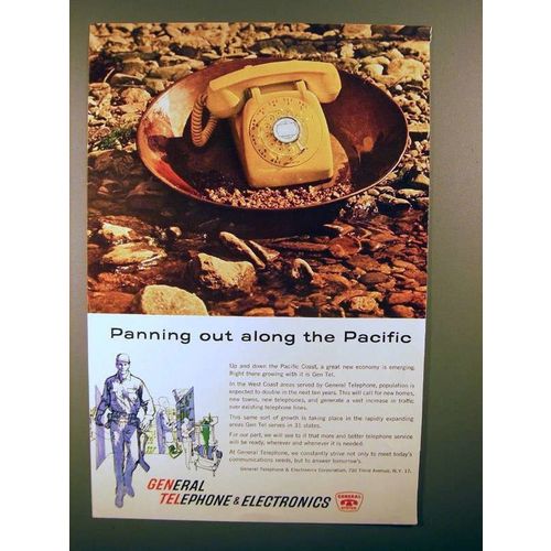 1960 General Telephone Ad - Panning Out Pacific