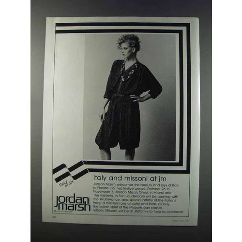 1981 Jordan Marsh Fashion Ad - Italy and Missoni