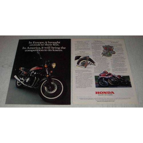 1981 Honda CB900F Motorcycle Ad - Crowds to Feet