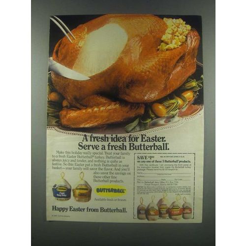 1985 Butterball Turkey Ad - A Fresh Idea for Easter