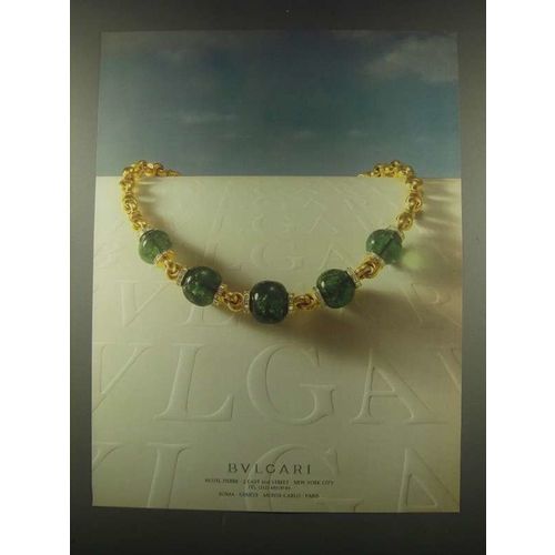 1985 Bvlgari Bulgari Necklace Ad