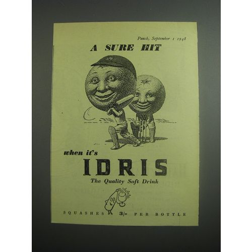 1948 Idris Squashes Soft Drink Ad - A sure hit