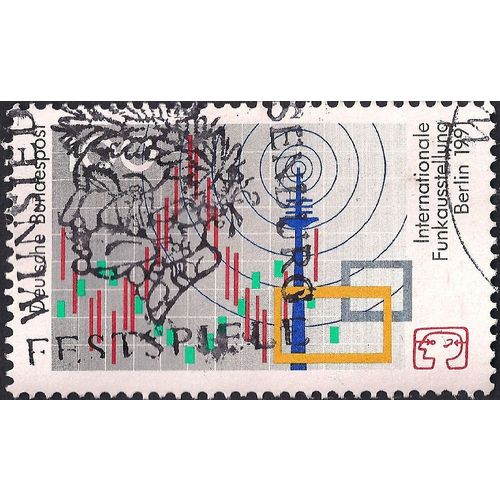 GERMANY, Radio Exhibition Berlin, multicolour 1991, 100 Pf