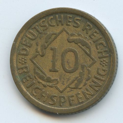 Germany 10 Reichspfennig 1935 (J)