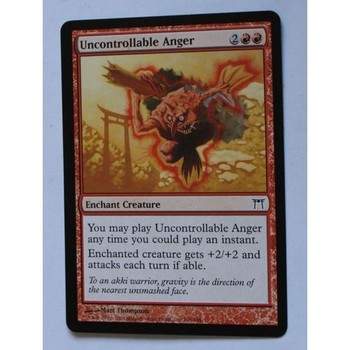 Magic the Gathering MTG CCG: Champions of Kamigawa # 195 Uncontrollable Anger