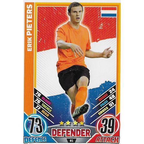 Match Attax - Euro 2012: Holland - Defender, Pieters