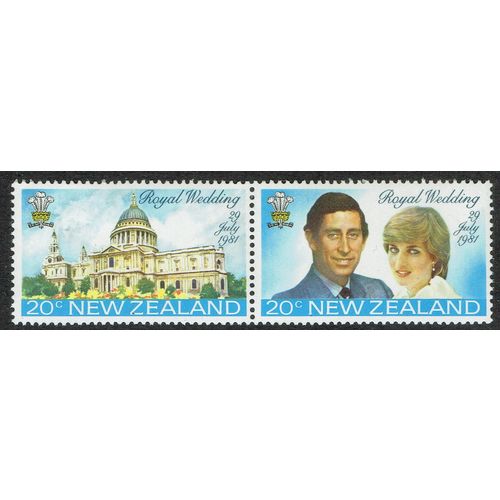 New Zealand 1981 Royal Wedding set 2v Pair SG1247-1248 UM