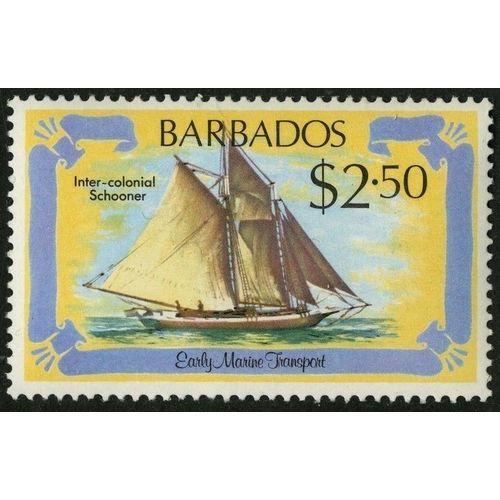 Barbados 1982 Marine Transport $2.50 Unmounted Mint MNH SG 704 stamp Schooner