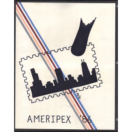 AMERIPEX '86 Envelope Used for Event Box0415