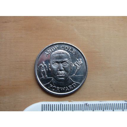 1998 Official England Squad Medal Token Andy Cole (e96)