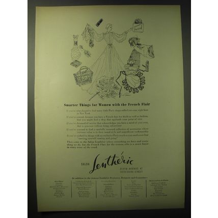 1948 Lentheric Salon Ad - Smarter things for women with the French flair