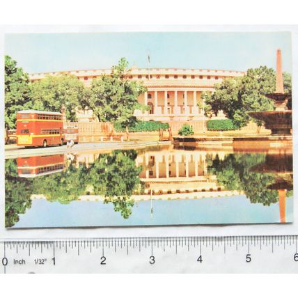 vintage postcard Parliament House, India